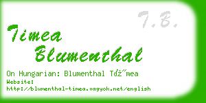 timea blumenthal business card